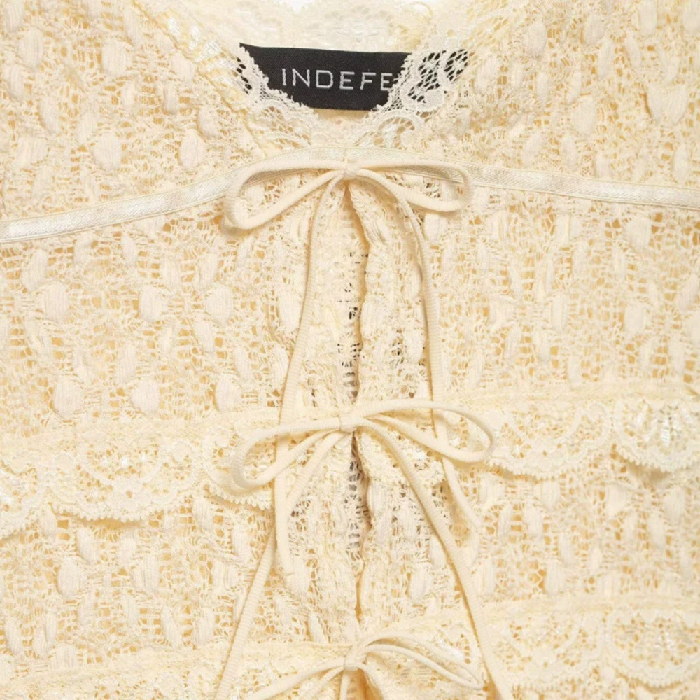ZARA Versatile Lace Bow Detail Camisole Top